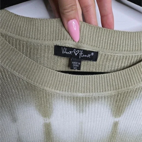 Velvet Heart Boho Tie Dye Crew Neck Pullover Sweater Soft & Lightweight Size XL - Picture 3 of 8